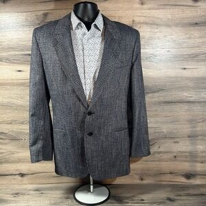 VTG Austin Reed 40R USA MADE Gray Check Great Britain Tweed Blazer